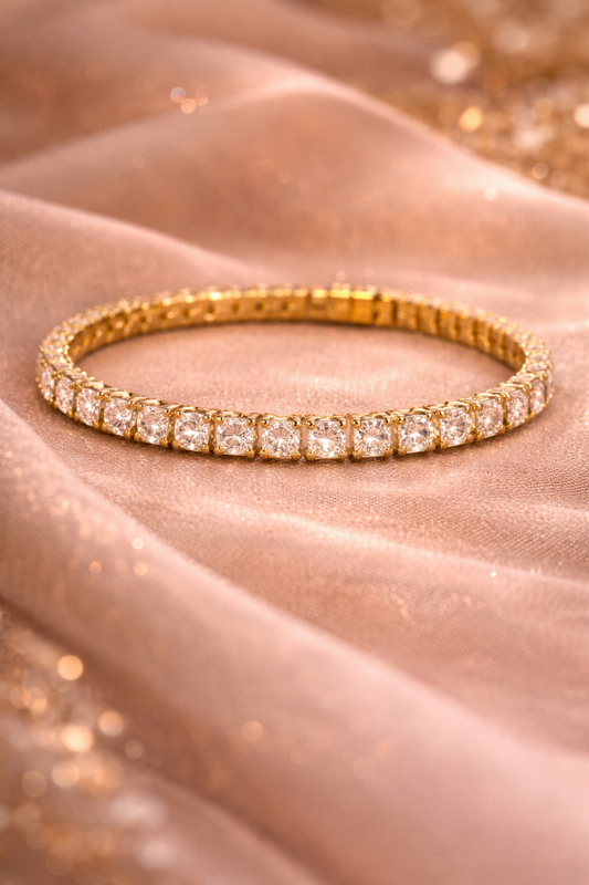 Golden Prism Tennis Bracelet