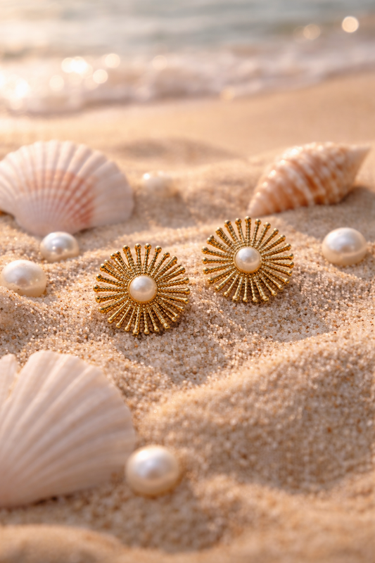 Sunburst Pearl Studs