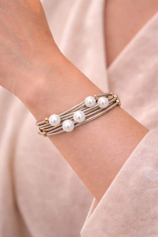 Celestial Pearl Strands Bracelet