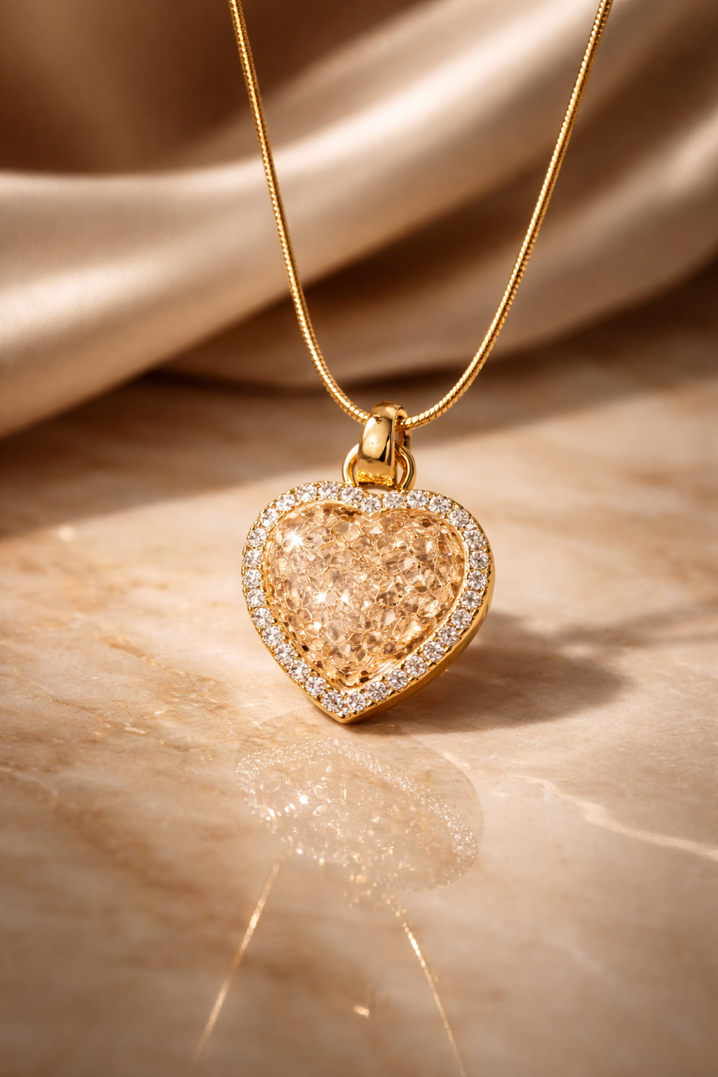 Celestia Crystal Heart Necklace