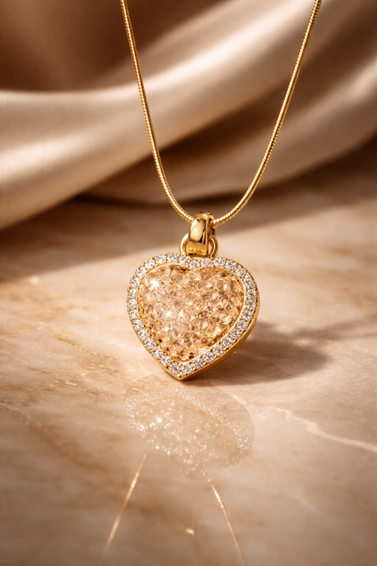 Celestia Crystal Heart Necklace