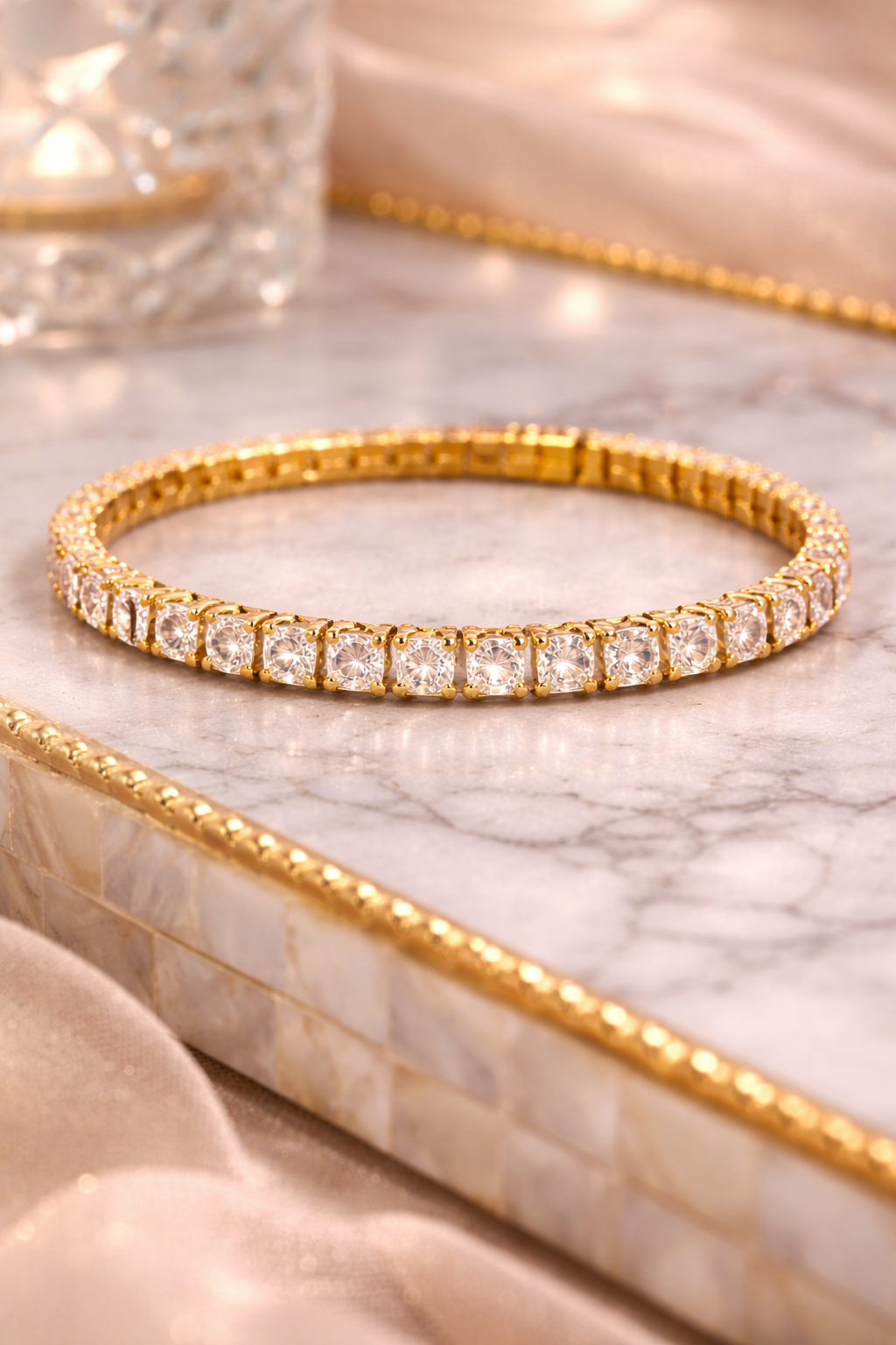 Golden Prism Tennis Bracelet
