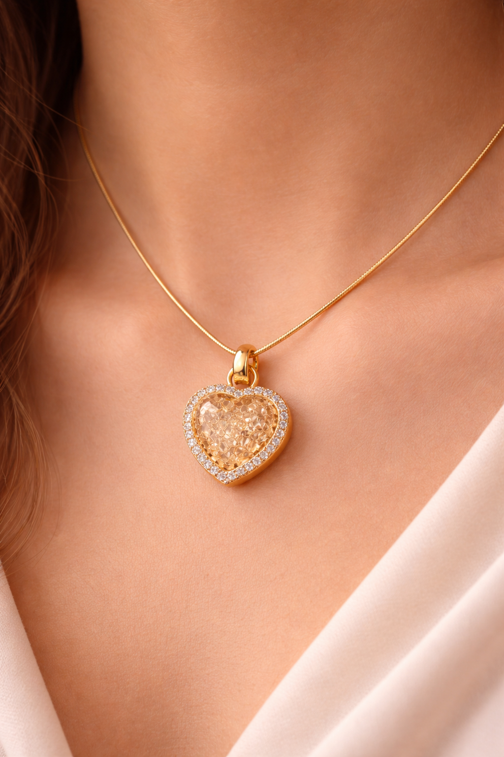 Celestia Crystal Heart Necklace